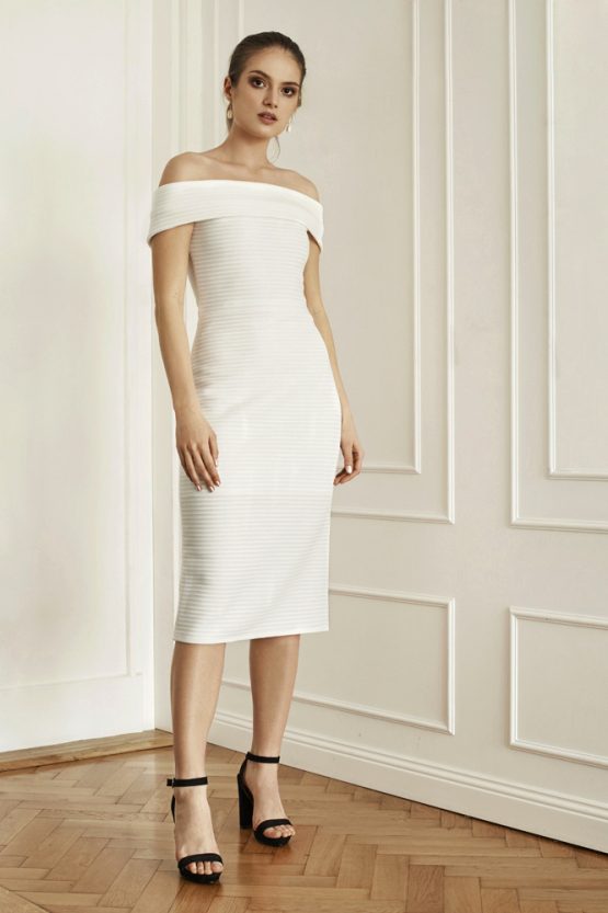 sukienka biała koktajlowa